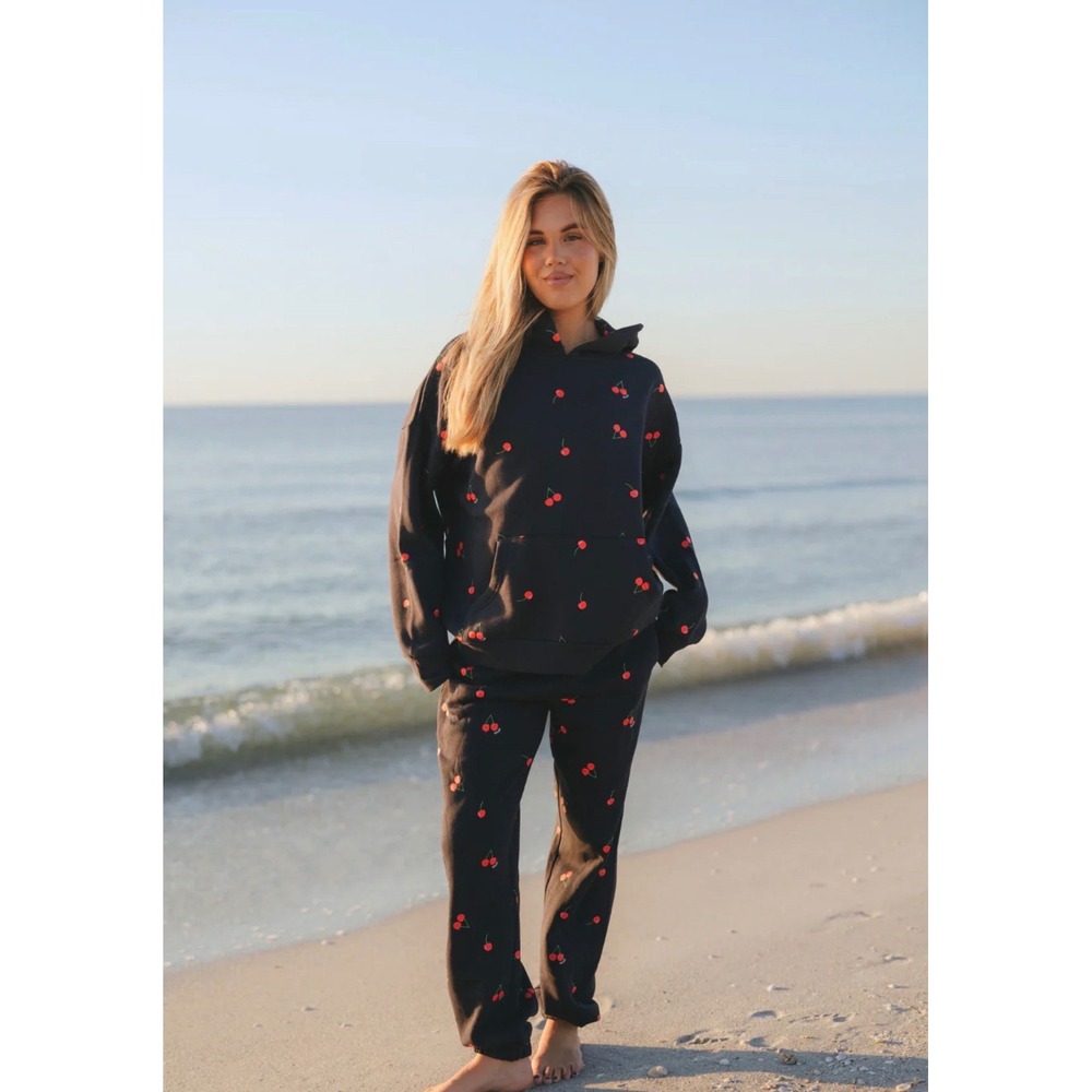 Starfit MON CHERI Hoodie and Sweatpants Lounge Navy Blue Set Size Small Medium